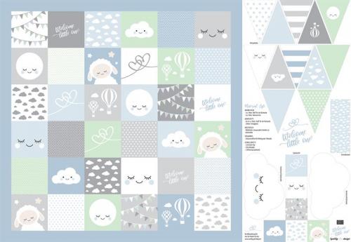 SWAFING Panel Welcome little One by Lyckling design blau