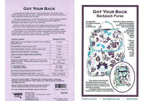 byannie GOT YOUR BACK, BACKPACK PURSE