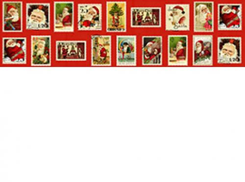 DEAR SANTA 22616R Panel 30cm 18 Weihnachts-Briefmarken