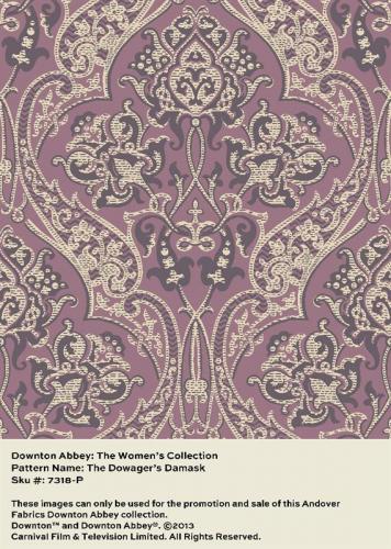 Downton Abbey THE DOWAGERS DAMASK 7318/P DOWAGER