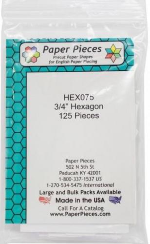 Paper Pieces Hexagon 3/4 inch 125 Stück