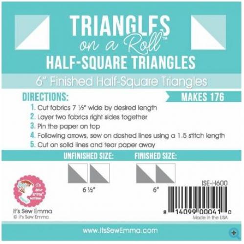 Preview: Triangles on a Roll - 6 Inch Half-Square Triangles - Its Sew