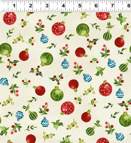 Clothworks O Christmas Tree Sue Zipkin Light Cream Y3235-2