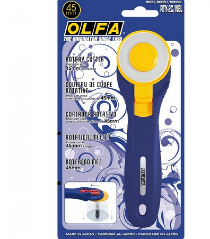 Olfa Rollschneider, RTY-2C/NBL blau 45mm