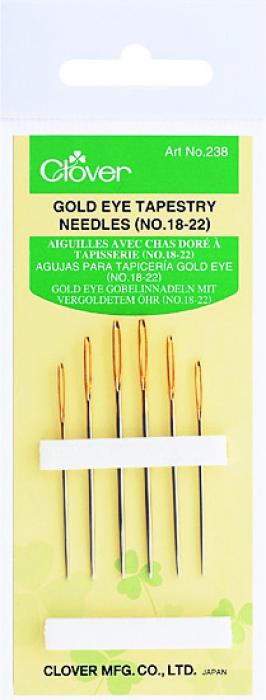 CLOVER GOBELINNADEL MIT VERGOLDETEM ÖHR HALBLANG 238