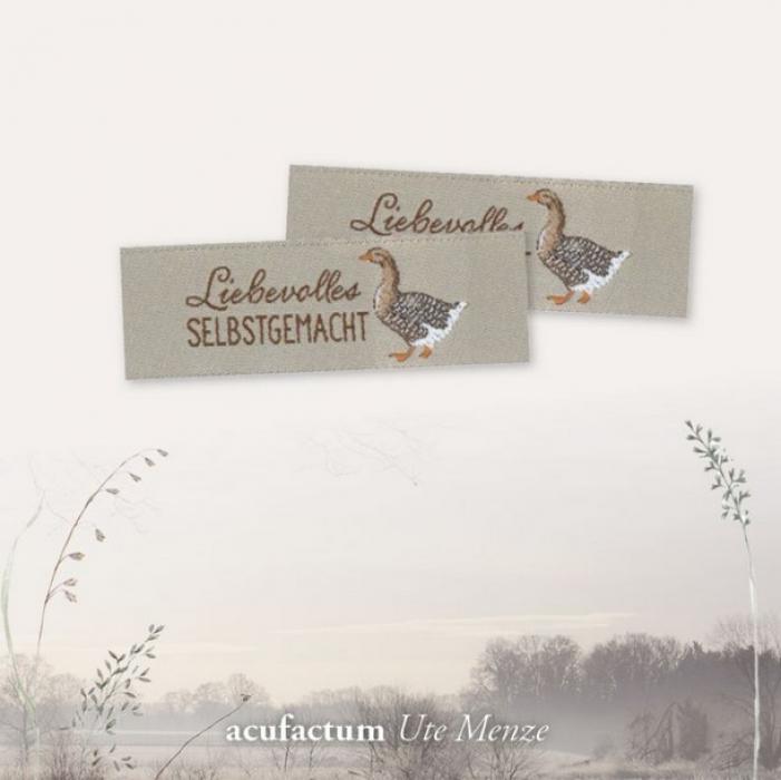 acufactum Webetikett Liebevolles selbstgemacht Gans 35346