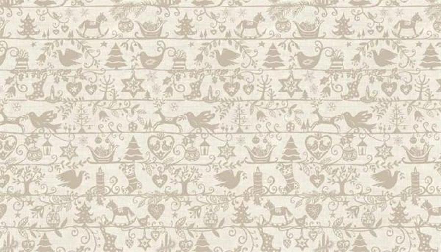Makower Christmas Scandi 1293/S SILHOUETTES beige