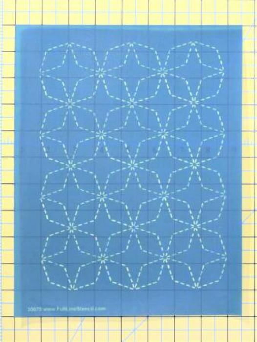 Full Line Stencil Sahiko Stitch Angled
