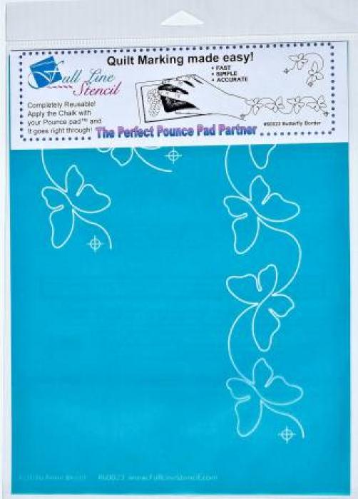 Full Line Stencil Butterfly Border by Anne Bright