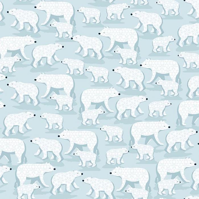 WINTER FROST 970011 hellblau türkis mit Eisbären