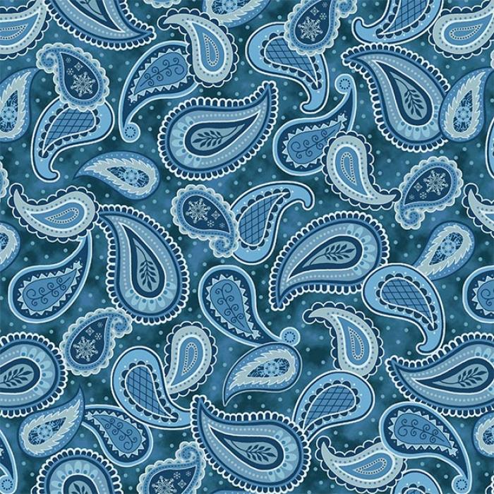 WINTER FROST 970177 dunkelblau mit Paisleymuster