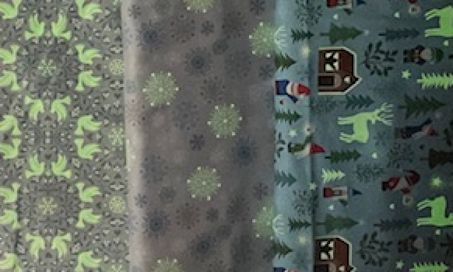 Lewis and Irene Hygge Glow glow in the dark snowflakes on si