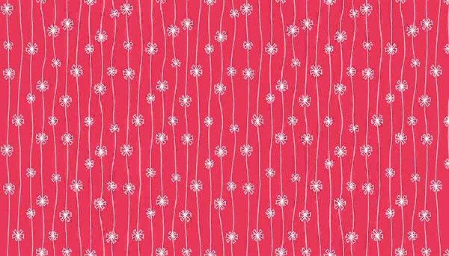 MAKOWER MEADOW DAISY CHAIN RED 1284/R