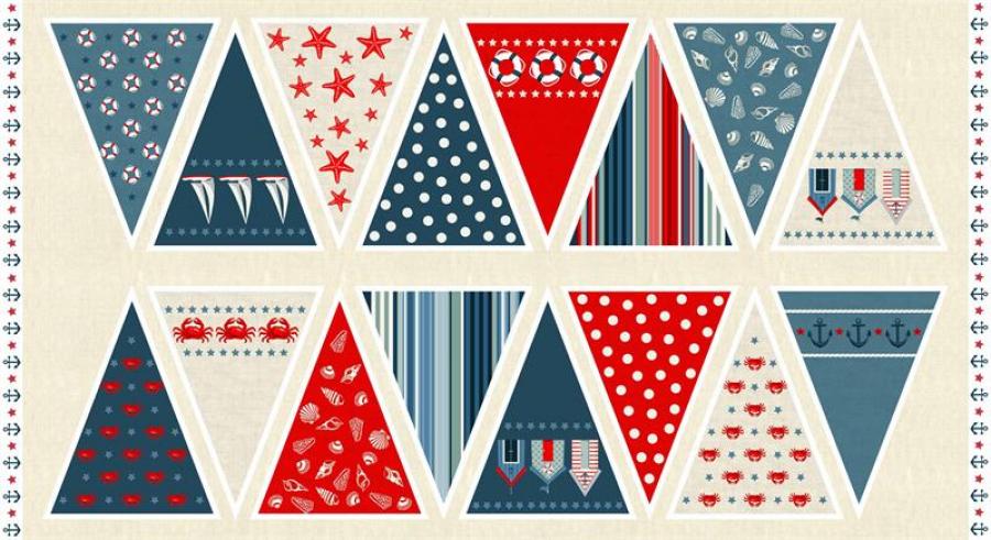 MAKOWER SEAVIEW 1642/1 BUNTING FLAGS