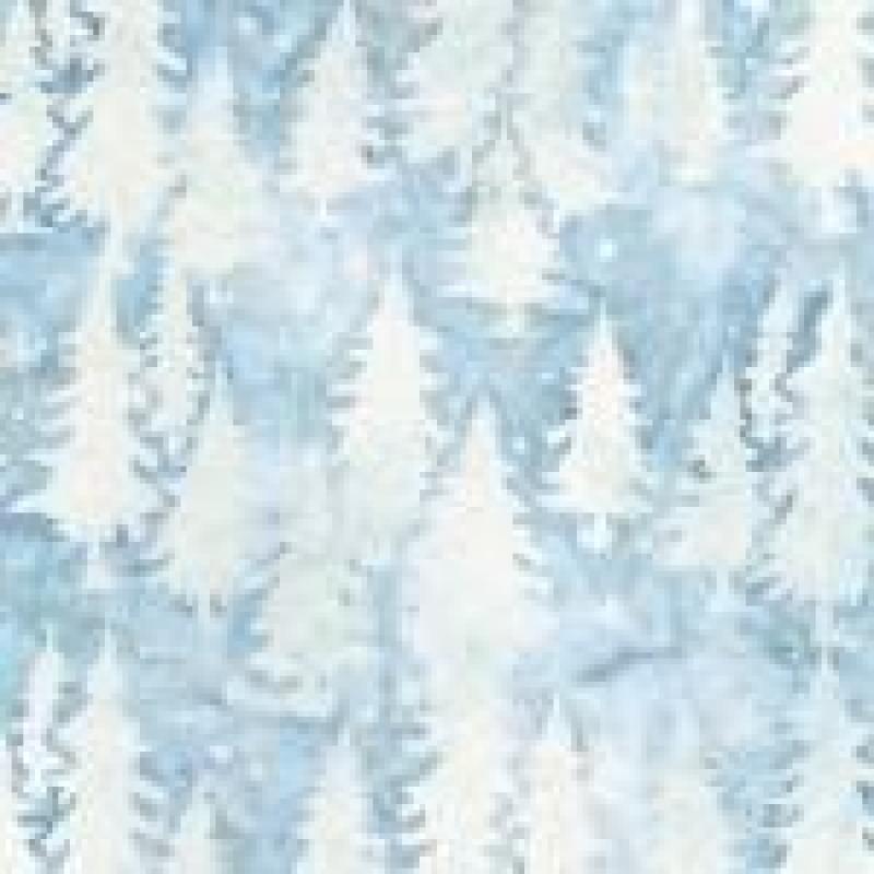 Artisan Batiks Magical Winter Tree Sky Metallic