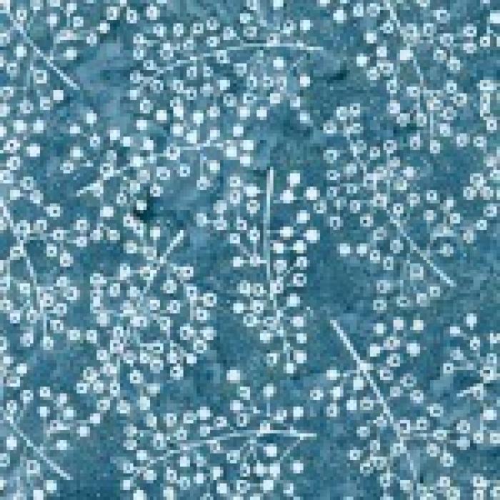 Artisan Batiks Magical Winter Branches Blue Metallic Batik