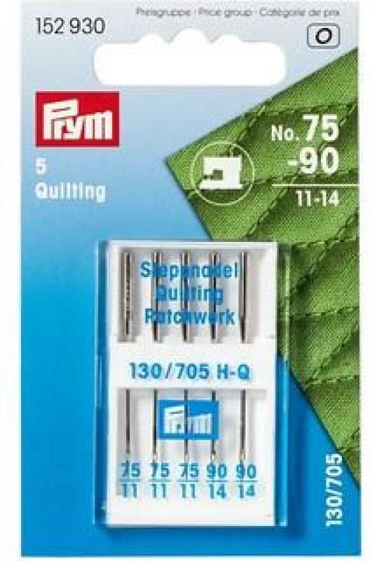 Prym Nähmaschinennadeln Flachkolben, 5 Stück für Quilter 154