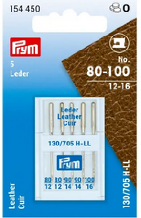 Prym Nähmaschinennadeln Flachkolben, 5 Stück Leder 154450