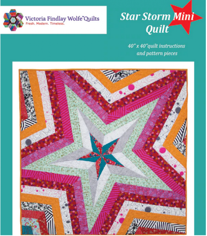 Viktoria Findlay Wolfe Star Storm Quilt Mini Pattern