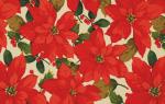 ROWAN POINSETTIA & HOLLY POINSETTIA PWMN074 NATUR